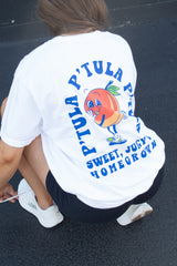 Graphic Tee - Peachy White