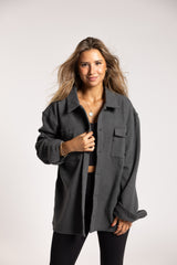 Shirt Jacket - Heathered Grey