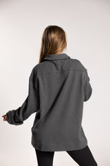 Shirt Jacket - Heathered Grey